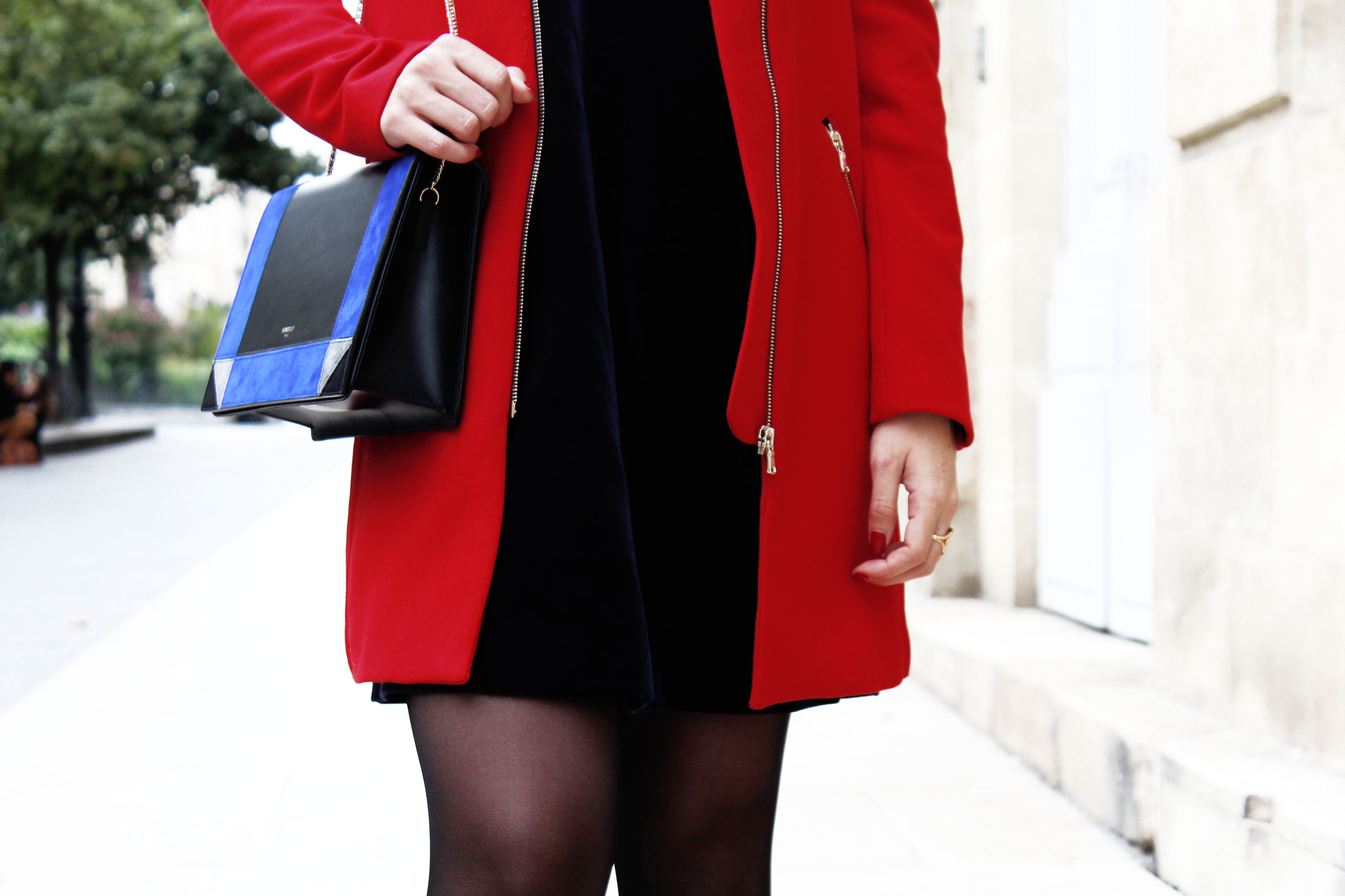 Manteau rouge zara