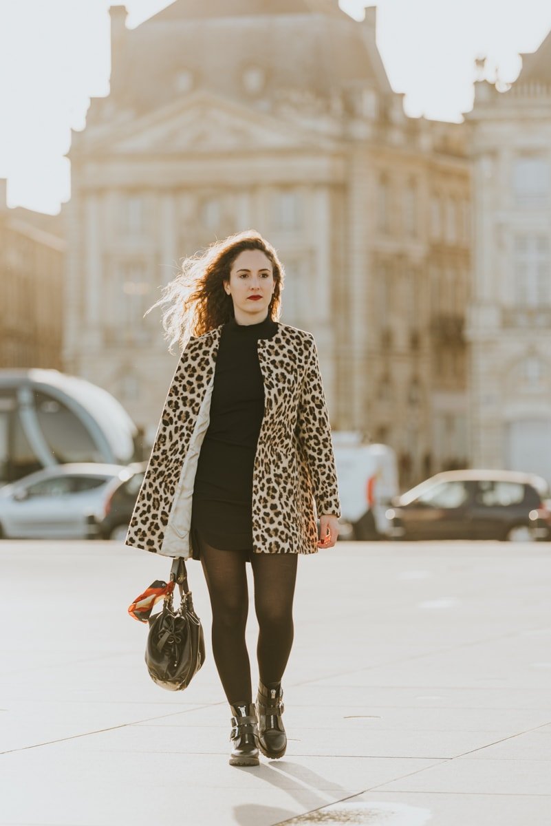 manteau imprimé léopard blog mode