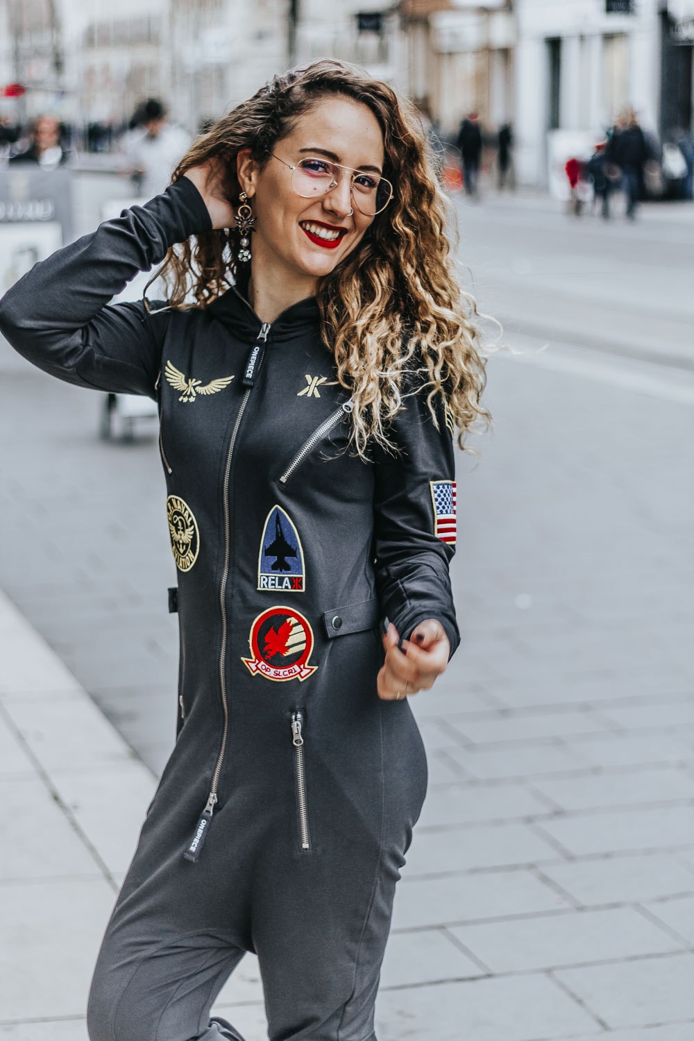 aviator onesie black jumpsuit onepiece blog mode 