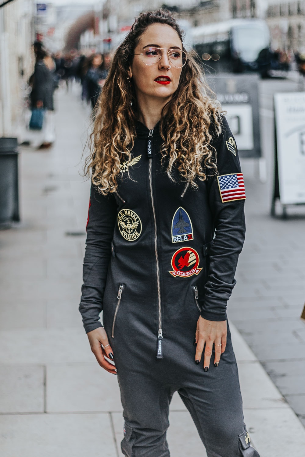 aviator onesie black jumpsuit onepiece blog mode 