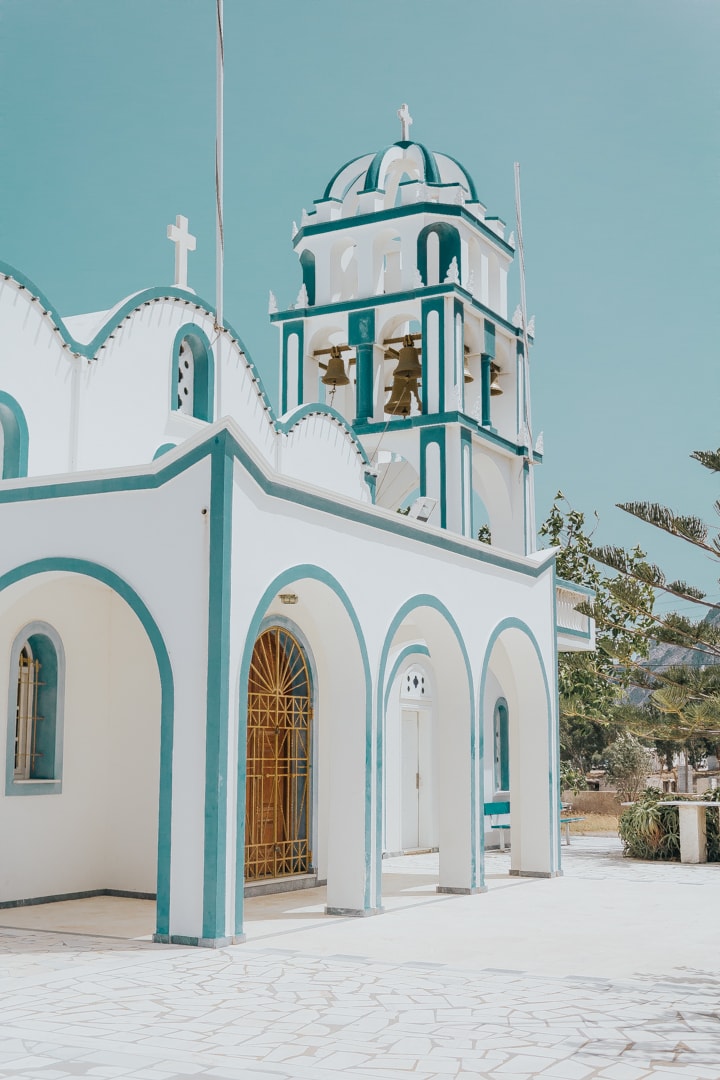 church, Kamari, santorin, Greece, travel, blog